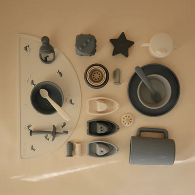 Kit de Escovas Dededeiras Mushie Tradewinds/Stone - Atenção